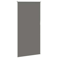 Produktbild för Rullgardin mörkläggning grå 85x130 cm tyg bredd 80,7 cm