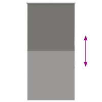 Produktbild för Rullgardin mörkläggning grå 85x130 cm tyg bredd 80,7 cm