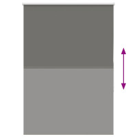 Produktbild för Rullgardin mörkläggning grå 90x130 cm tyg bredd 85,7 cm