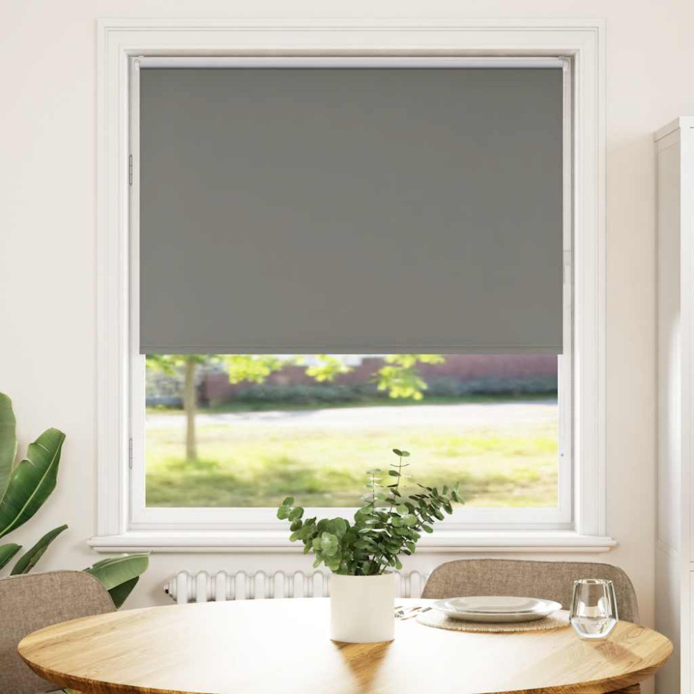 Produktbild för Rullgardin mörkläggning grå 95x130 cm tyg bredd 90,7 cm
