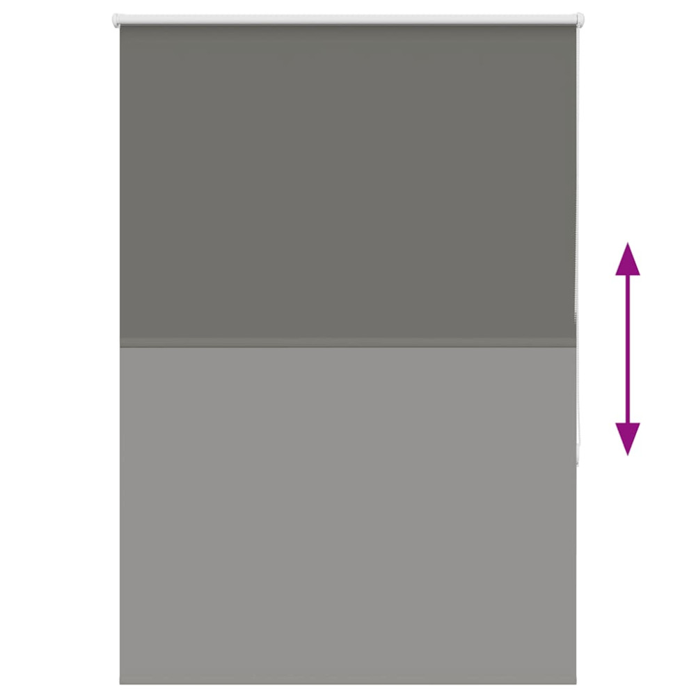 Produktbild för Rullgardin mörkläggning grå 110x130 cm tygbredd 105,7 cm