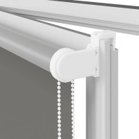 Produktbild för Rullgardin mörkläggning grå 125x130 cm tyg bredd 121,6 cm
