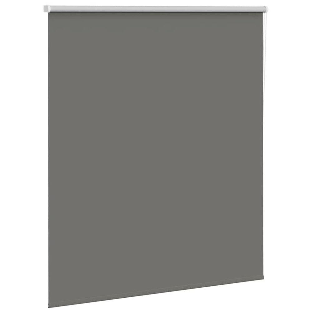 Produktbild för Rullgardin mörkläggning grå 140x130 cm tyg bredd 136,6 cm