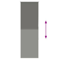 Produktbild för Rullgardin mörkläggning grå 45x150 cm tyg bredd 40,7 cm