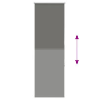 Produktbild för Rullgardin mörkläggning grå 60x150 cm tyg bredd 55,7 cm