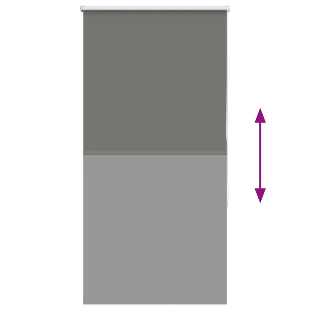 Produktbild för Rullgardin mörkläggning grå 75x150 cm tyg bredd 70,7 cm