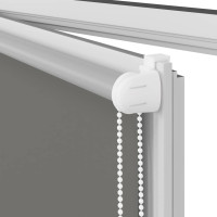Produktbild för Rullgardin mörkläggning grå 80x150 cm tyg bredd 75,7 cm