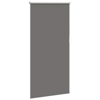 Produktbild för Rullgardin mörkläggning grå 80x150 cm tyg bredd 75,7 cm