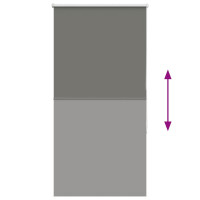 Produktbild för Rullgardin mörkläggning grå 80x150 cm tyg bredd 75,7 cm