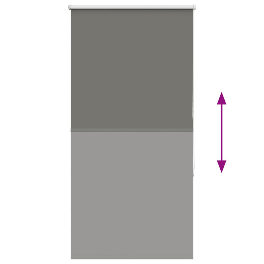 Produktbild för Rullgardin mörkläggning grå 85x150 cm tyg bredd 80,7 cm
