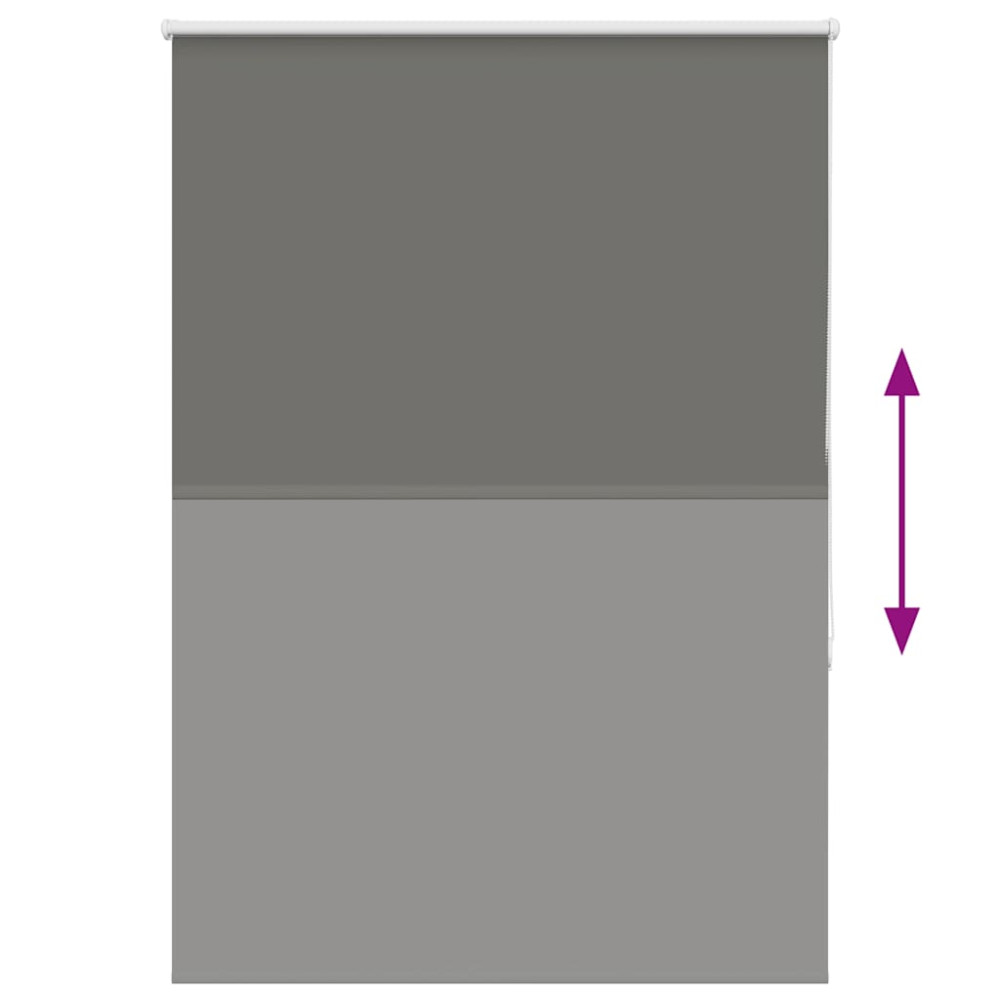 Produktbild för Rullgardin mörkläggning grå 110x150 cm tyg bredd 105,7 cm