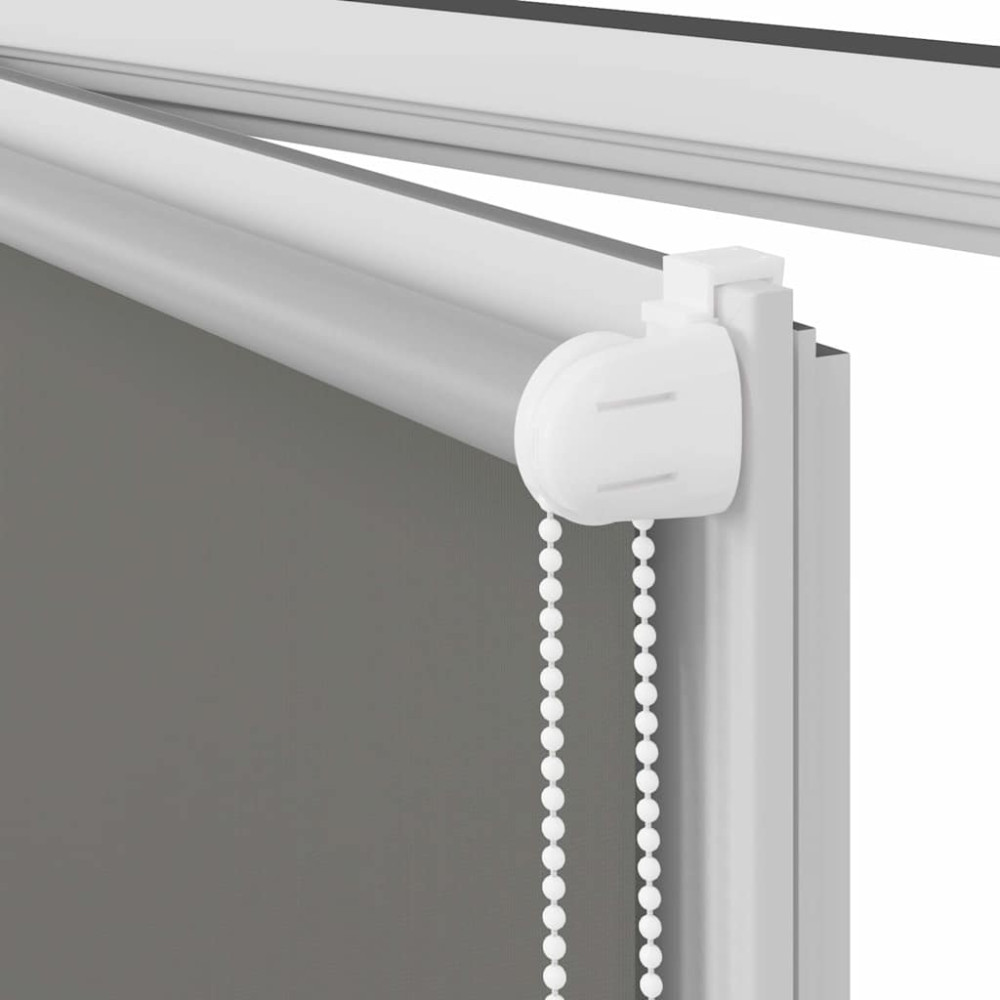 Produktbild för Rullgardin mörkläggning grå 50x175 cm tyg bredd 45,7 cm