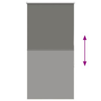Produktbild för Rullgardin mörkläggning grå 75x175 cm tyg bredd 70,7 cm