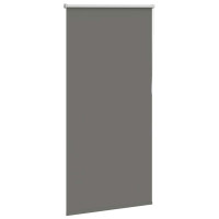 Produktbild för Rullgardin mörkläggning grå 80x175 cm tyg bredd 75,7 cm