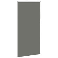 Produktbild för Rullgardin mörkläggning grå 85x175 cm tyg bredd 80,7 cm
