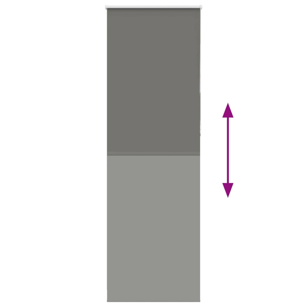 Produktbild för Rullgardin mörkläggning grå 65x210 cm tyg bredd 60,7 cm