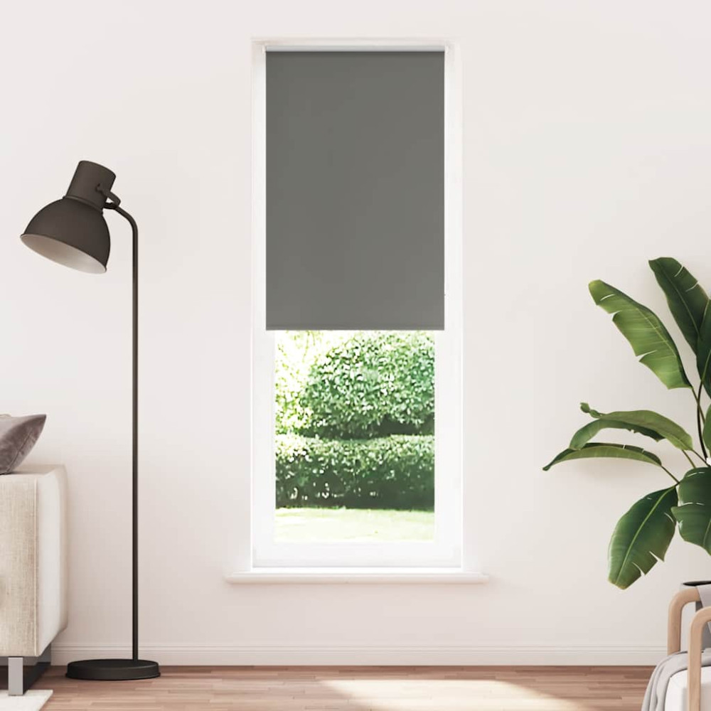 Produktbild för Rullgardin mörkläggning grå 85x210 cm tyg bredd 80,7 cm