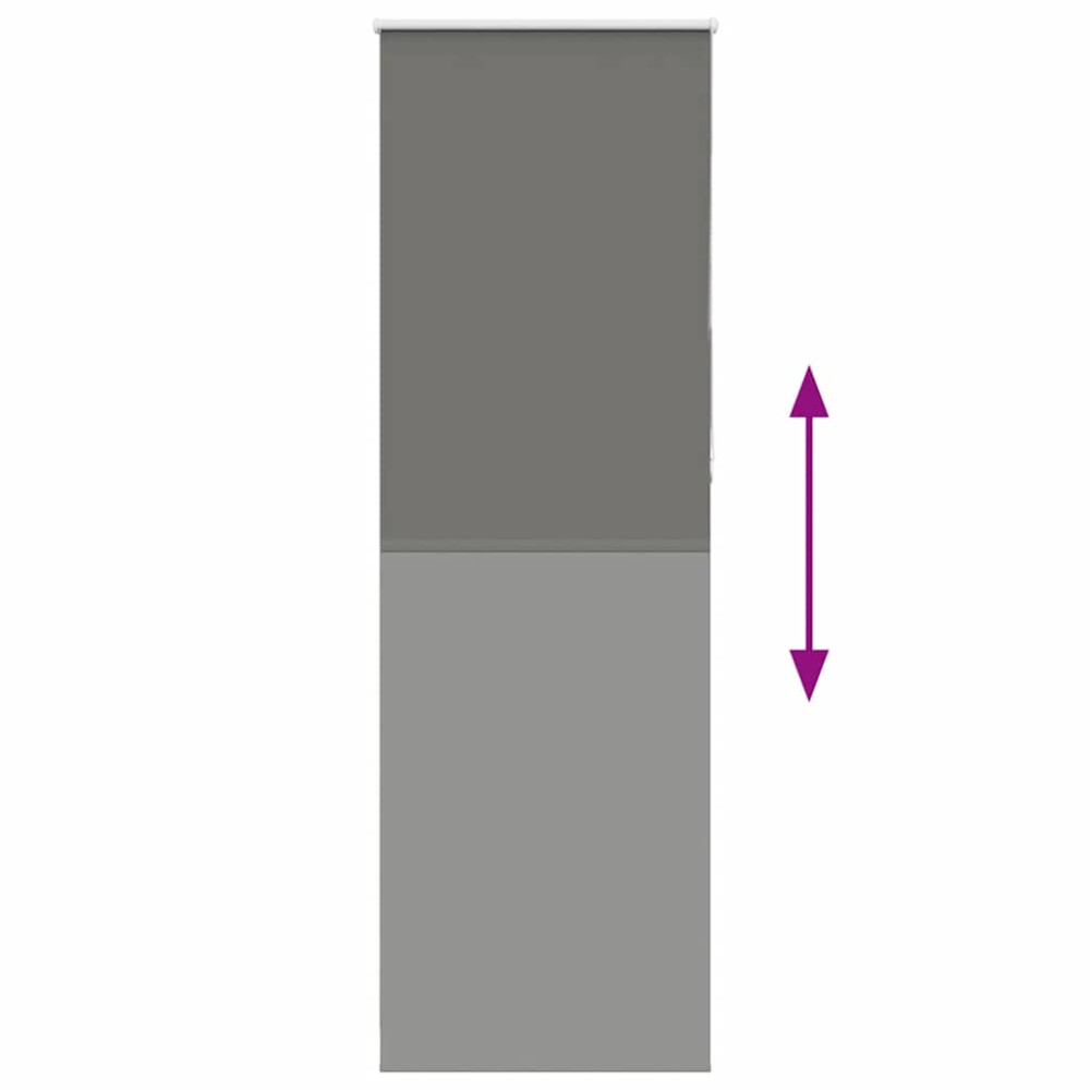 Produktbild för Rullgardin mörkläggning grå 85x210 cm tyg bredd 80,7 cm