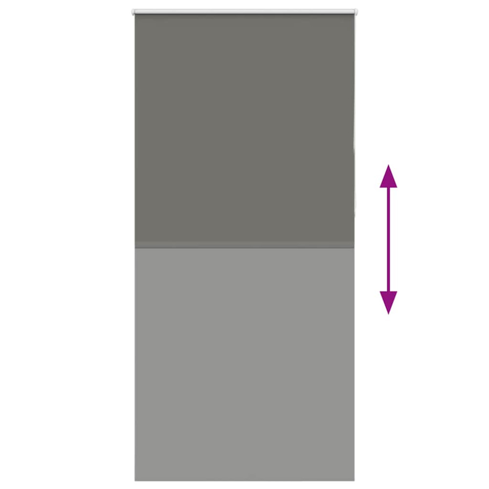 Produktbild för Rullgardin mörkläggning grå 90x210 cm tyg bredd 85,7 cm