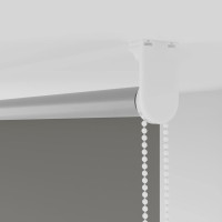 Produktbild för Rullgardin mörkläggning grå 140x210 cm tyg bredd 136,6 cm