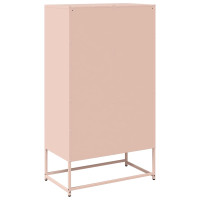Produktbild för Highboard rosa 68x39x123 cm stål