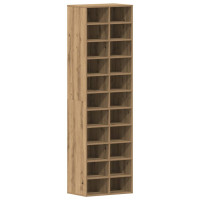 Produktbild för Skoskåp hantverksmässig ek 54x34x183 cm konstruerat trä