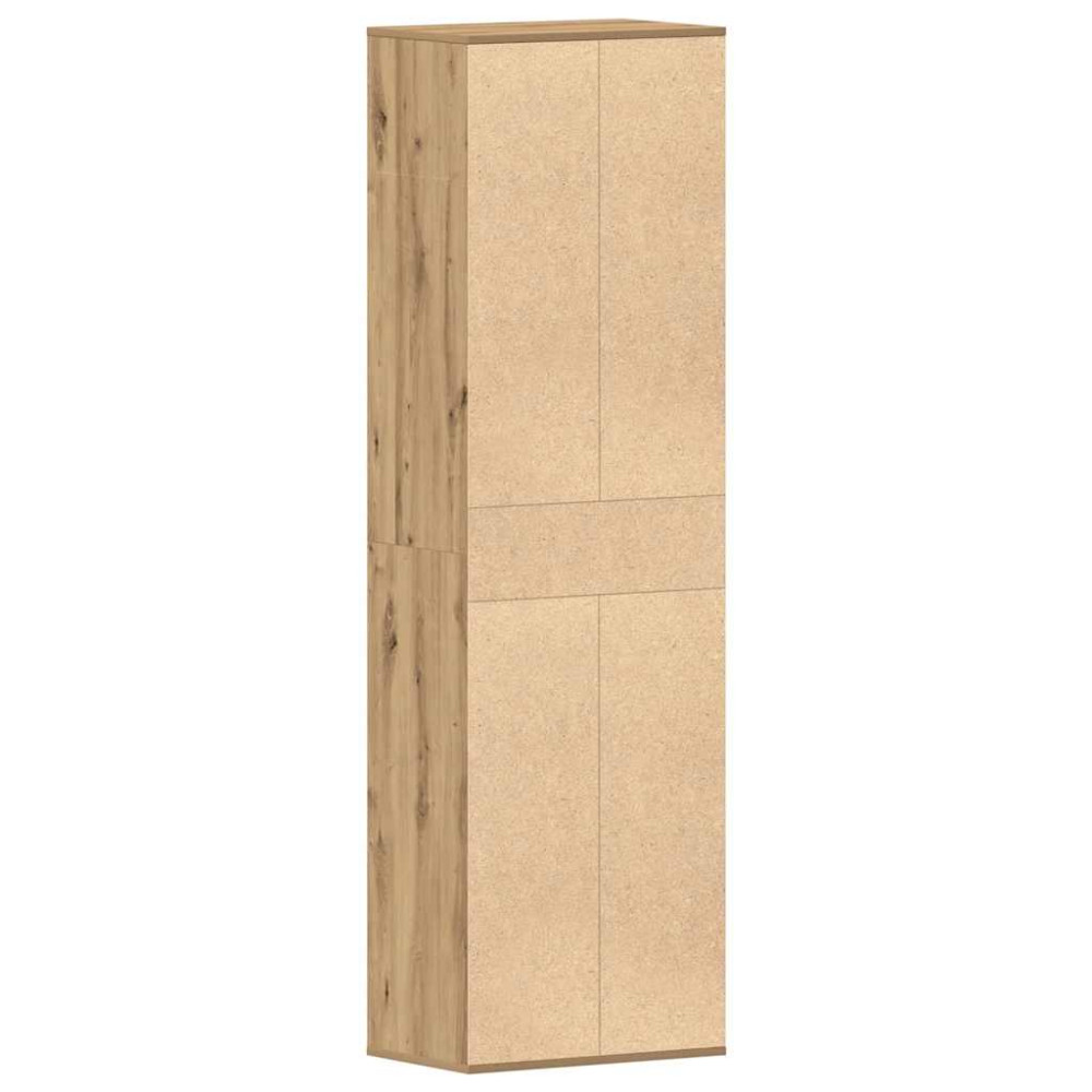 Produktbild för Skoskåp hantverksmässig ek 54x34x183 cm konstruerat trä