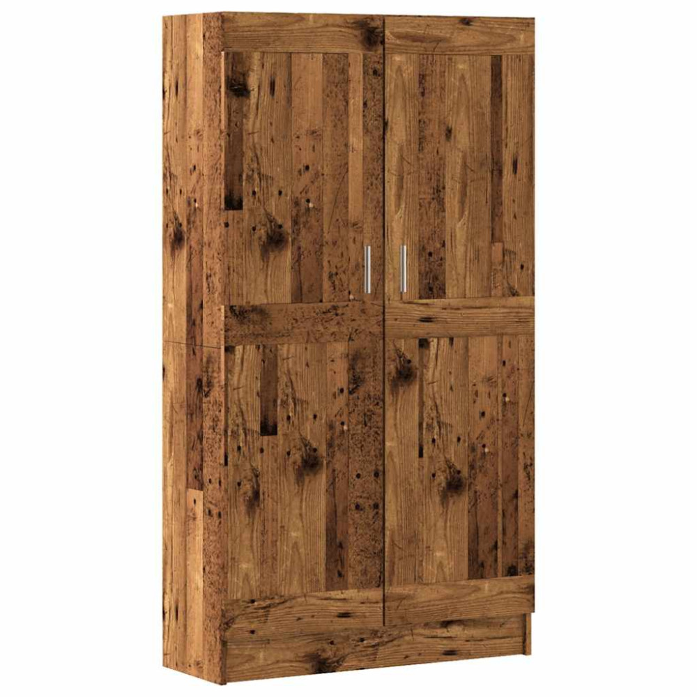 Produktbild för Bokskåp åldrat trä 82,5x30,5x150 cm konstruerat trä
