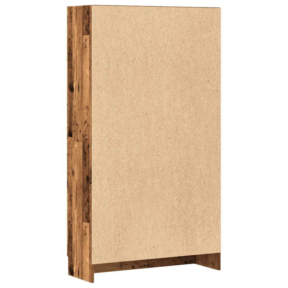 Produktbild för Bokskåp åldrat trä 82,5x30,5x150 cm konstruerat trä