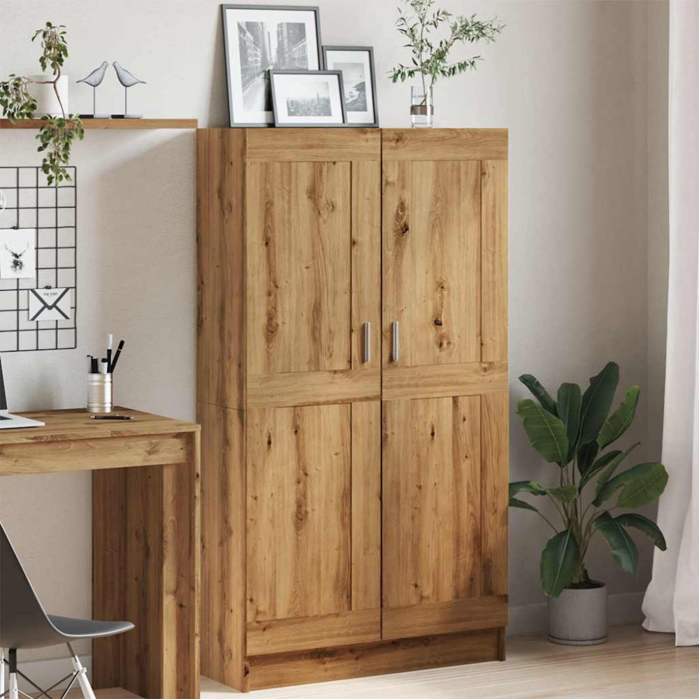 Produktbild för Bokhylla artisan ek 82,5x30,5x150 cm konstruerat trä