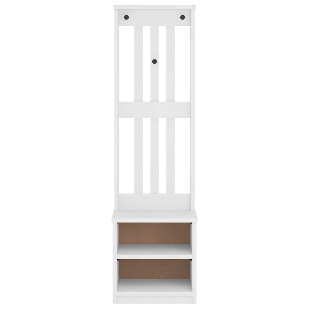 Produktbild för Hallgran "SANDNES" vit 45x40x159,5 cm massiv trä furu