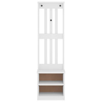 Produktbild för Hallgran "SANDNES" vit 45x40x159,5 cm massiv trä furu