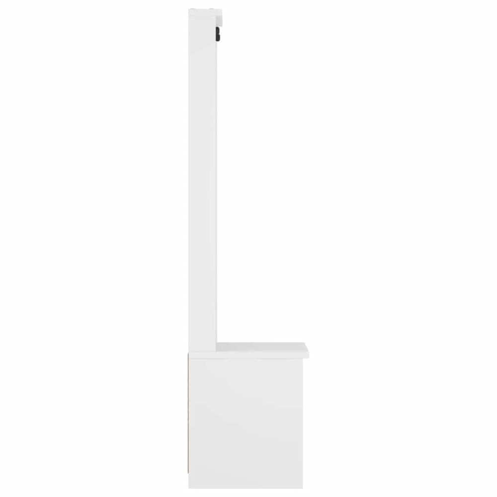 Produktbild för Hallgran "SANDNES" vit 45x40x159,5 cm massiv trä furu