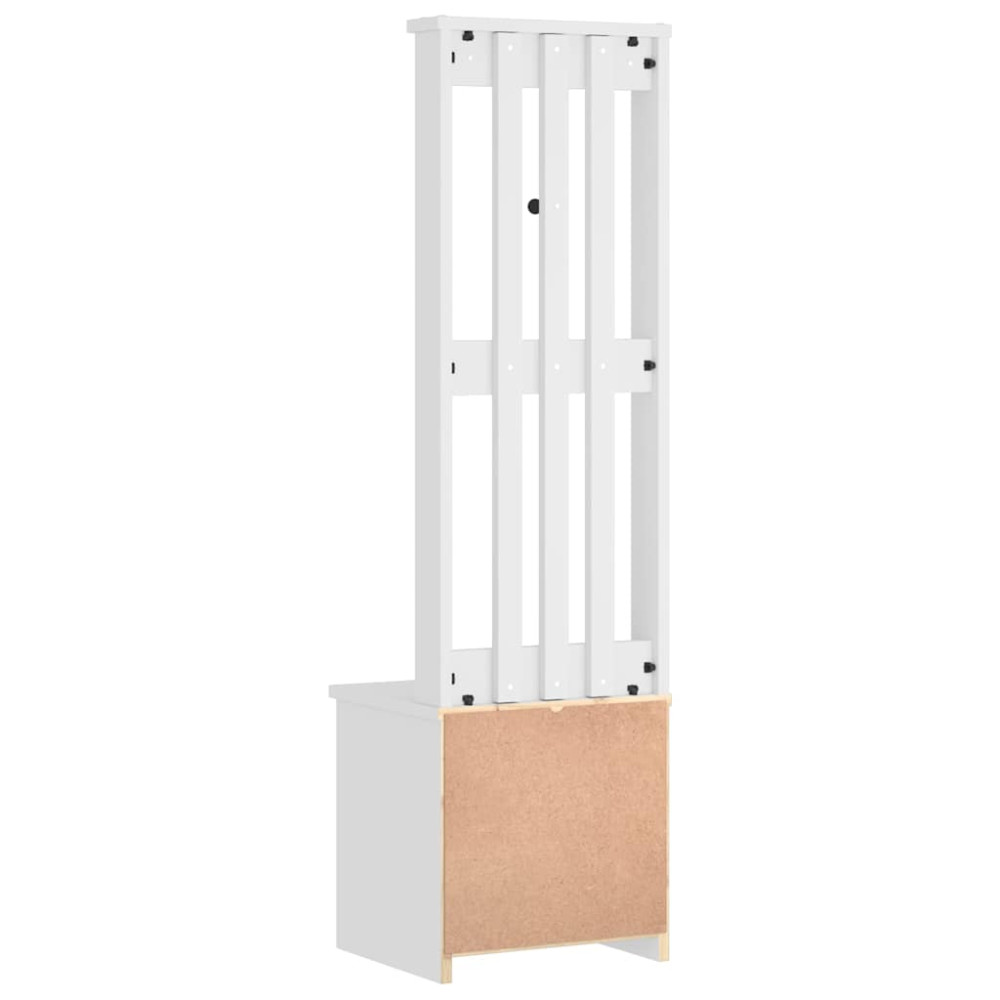 Produktbild för Hallgran "SANDNES" vit 45x40x159,5 cm massiv trä furu