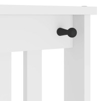 Produktbild för Hallgran "SANDNES" vit 45x40x159,5 cm massiv trä furu