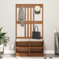 Produktbild för Hallträd SANDNES 87x40x159,5cm massiv träfuru