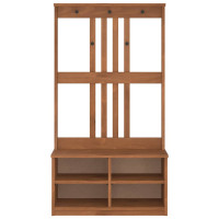 Produktbild för Hallträd SANDNES 87x40x159,5cm massiv träfuru
