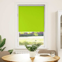 Produktbild för Rullgardin mörkläggning blad grön 70x130 cm tyg bredd 65,7 cm