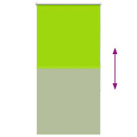 Produktbild för Rullgardin mörkläggning blad grön 70x130 cm tyg bredd 65,7 cm