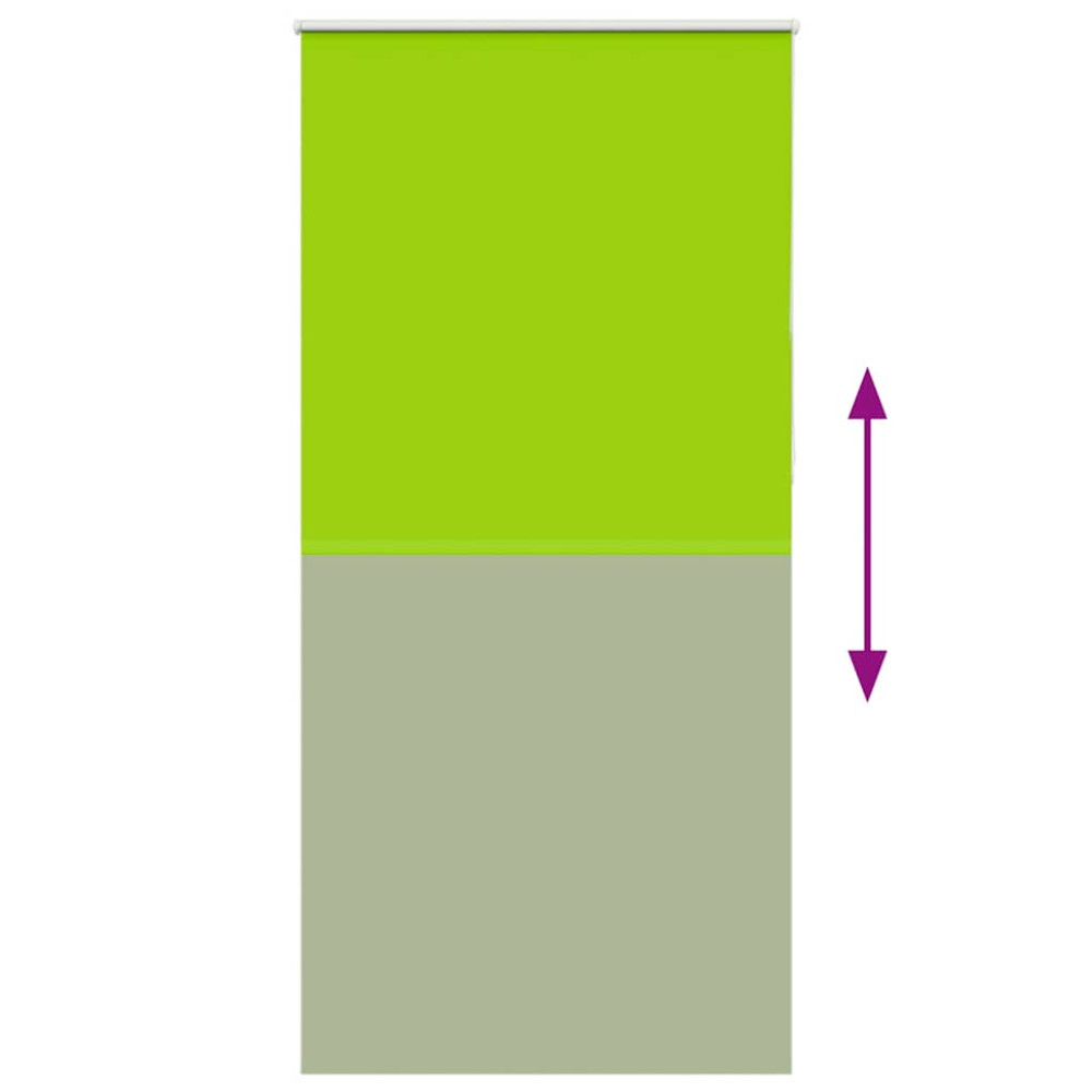 Produktbild för Rullgardin mörkläggning blad grön 110x230 cm tygbredd 105,7 cm