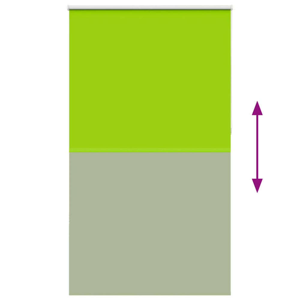 Produktbild för Rullgardin mörkläggning blad grön 125x230 cm tyg bredd 121,6 cm