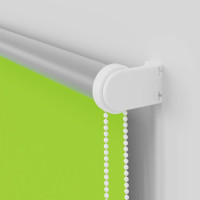 Produktbild för Rullgardin mörkläggning blad grön 135x230 cm tyg bredd 131,6 cm