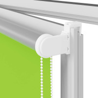 Produktbild för Rullgardin mörkläggning blad grön 140x230 cm tyg bredd 136,6 cm