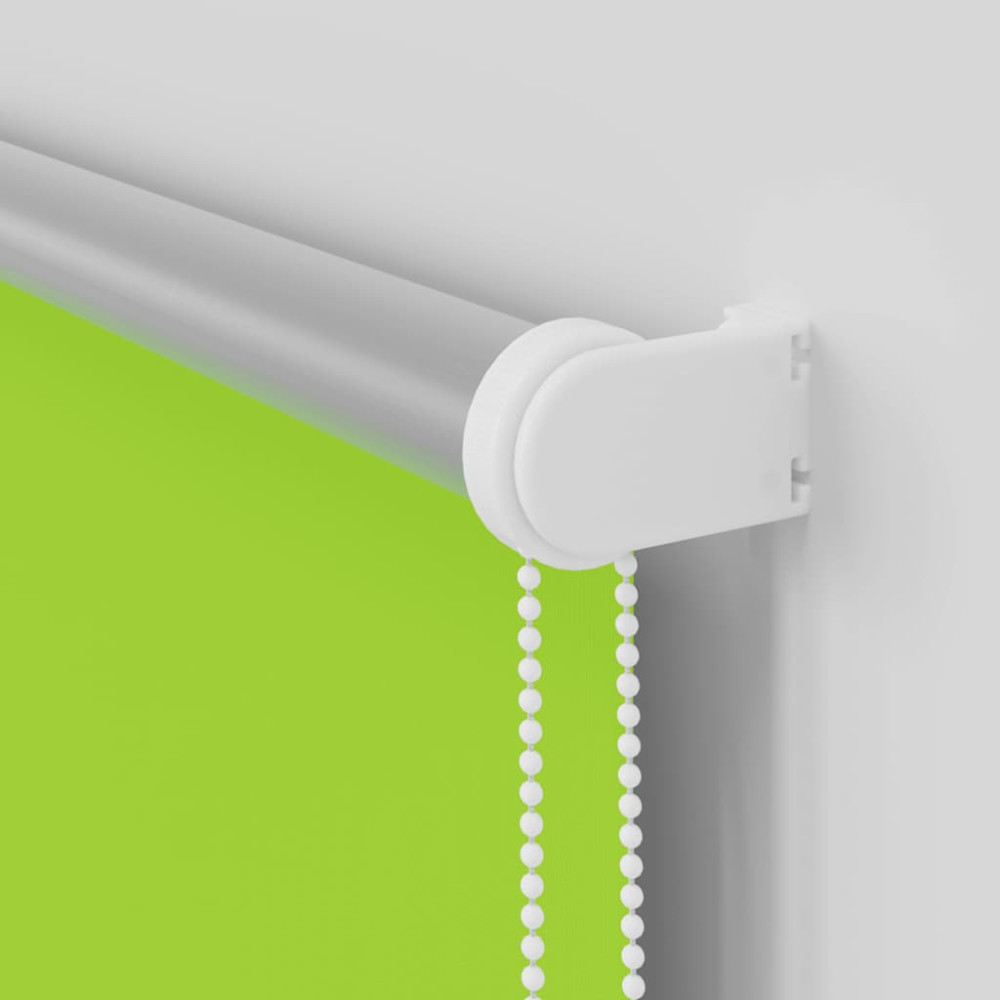 Produktbild för Rullgardin mörkläggning blad grön 140x230 cm tyg bredd 136,6 cm