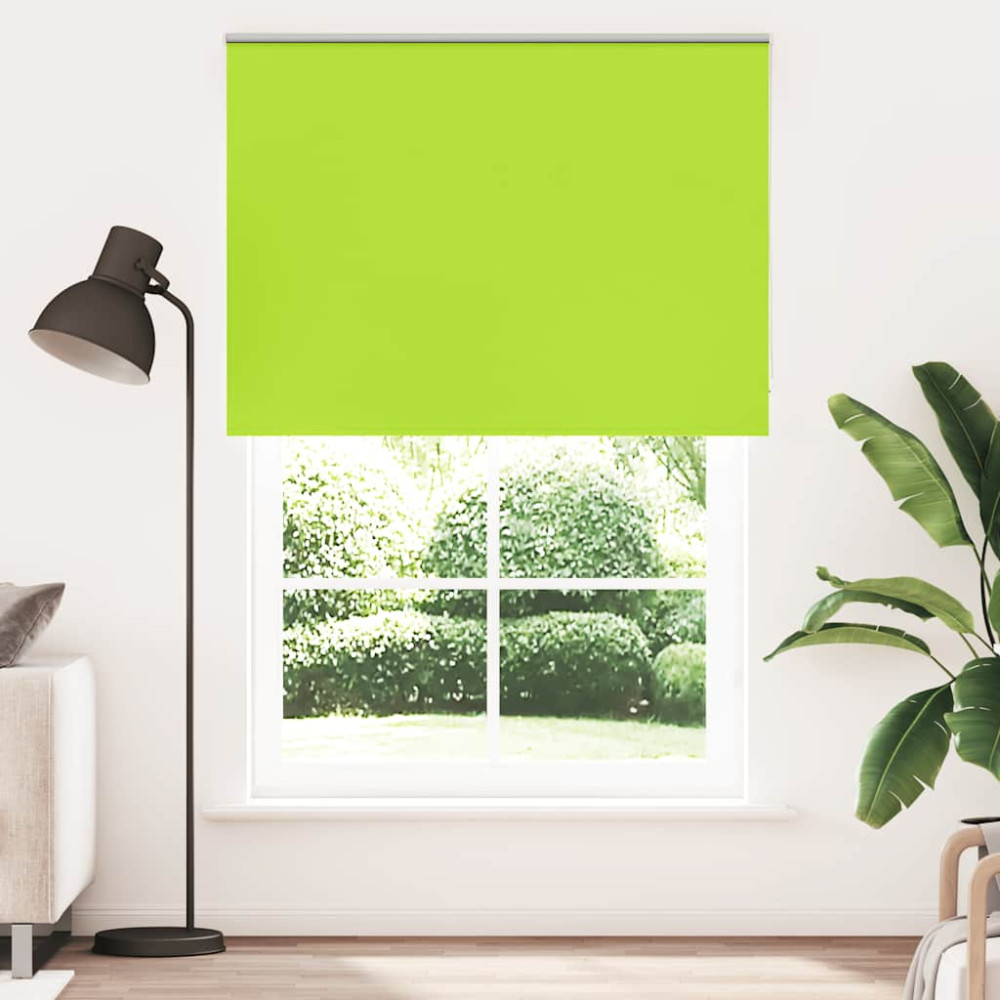Produktbild för Rullgardin mörkläggning blad grön 155x230 cm tyg bredd 151,6 cm
