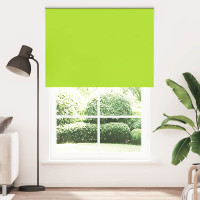 Produktbild för Rullgardin mörkläggning blad grön 155x230 cm tyg bredd 151,6 cm