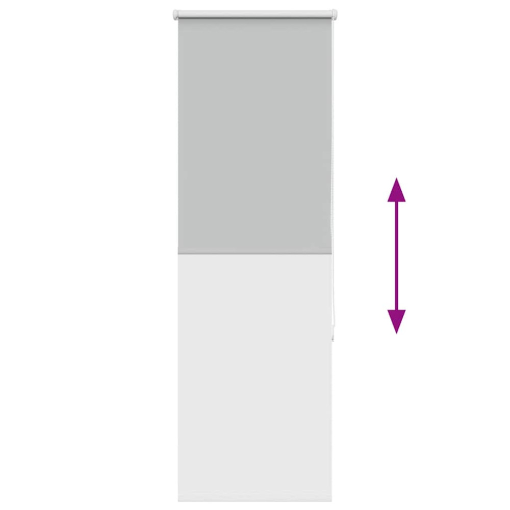 Produktbild för Rullgardin mörkläggning ljusgrå 60x130 cm tyg bredd 55,7 cm