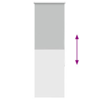Produktbild för Rullgardin mörkläggning ljusgrå 60x130 cm tyg bredd 55,7 cm