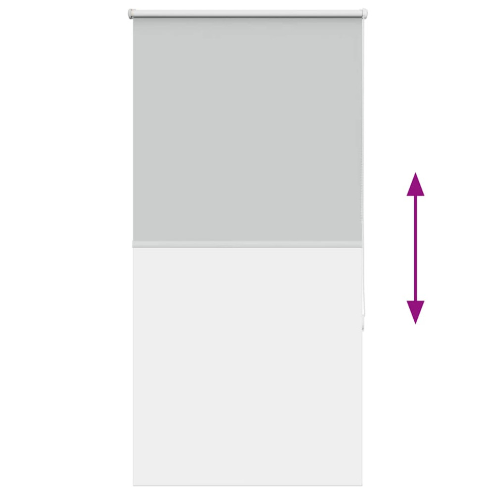 Produktbild för Rullgardin mörkläggning ljusgrå 85x130 cm tyg bredd 80,7 cm