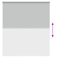 Produktbild för Rullgardin mörkläggning ljusgrå 120x130 cm tyg bredd 116,6 cm